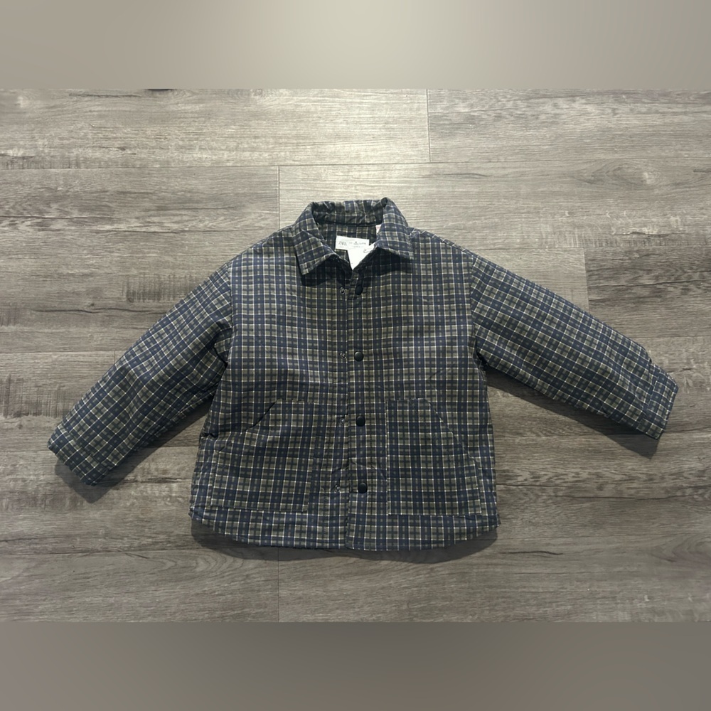 NWT Kids Zara plaid Coat